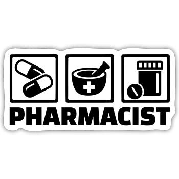 Pharmacist - Sticker size S (10 x 10 cm) - white matte - Front