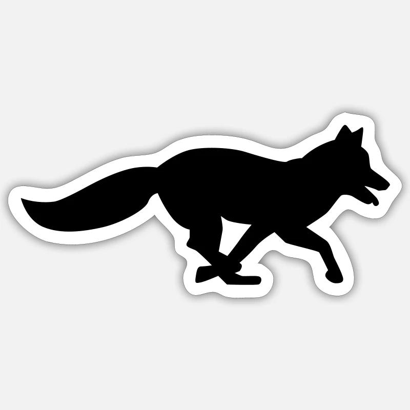 Fuchs - Sticker Größe S (10 x 10 cm) - Mattweiß