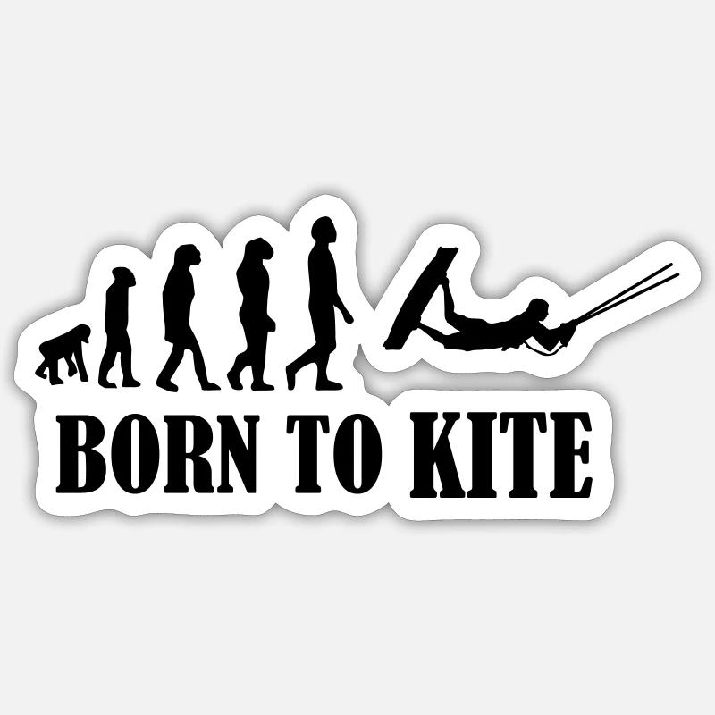 Kiteboard,Kiteboarder,Kite,Kiteboarding,Sea,Board Sticker size S (10 x 10 cm)