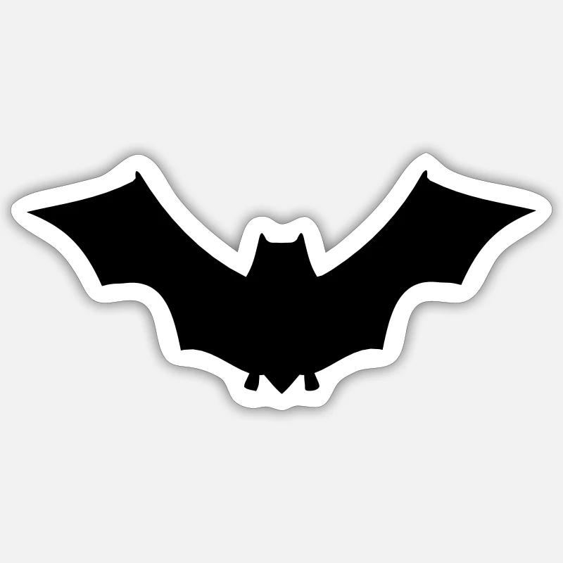 Chauve-souris - Sticker taille S (10 x 10 cm) - blanc mat