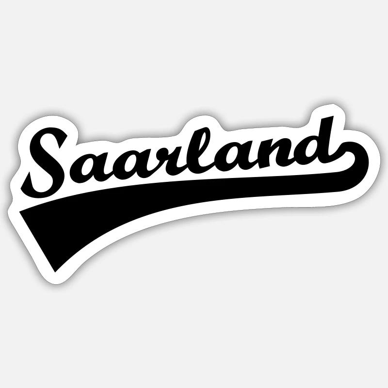 Saarland - Sticker Größe S (10 x 10 cm) - Mattweiß