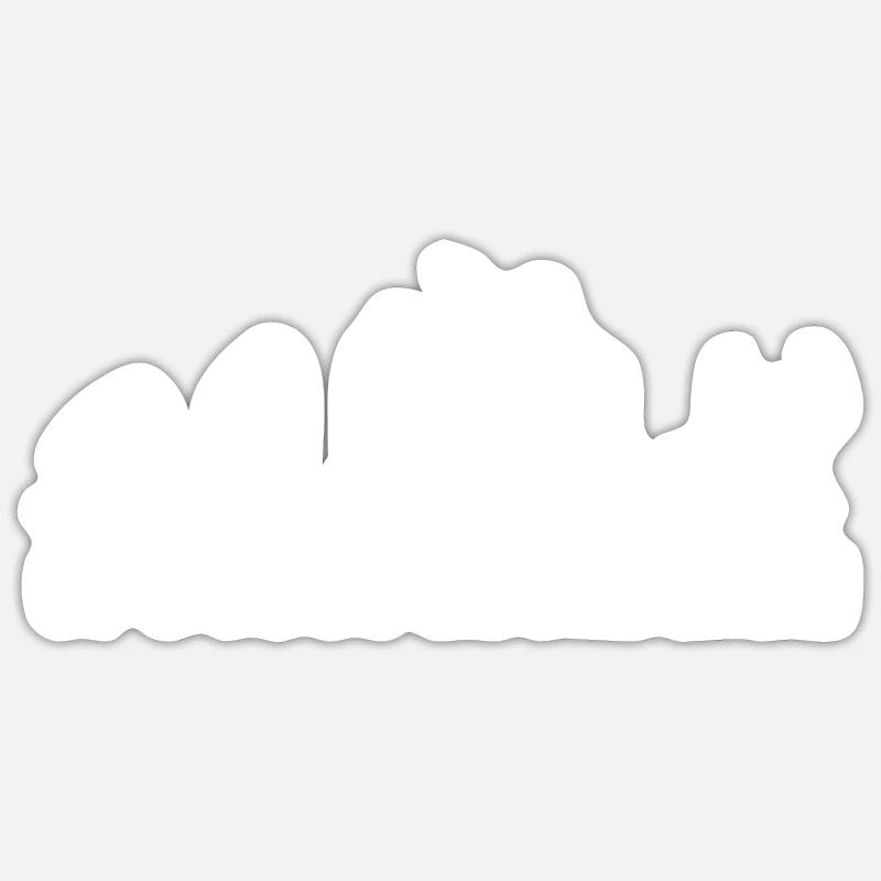 Mops Leben - Sticker Größe S (10 x 10 cm) - Mattweiß