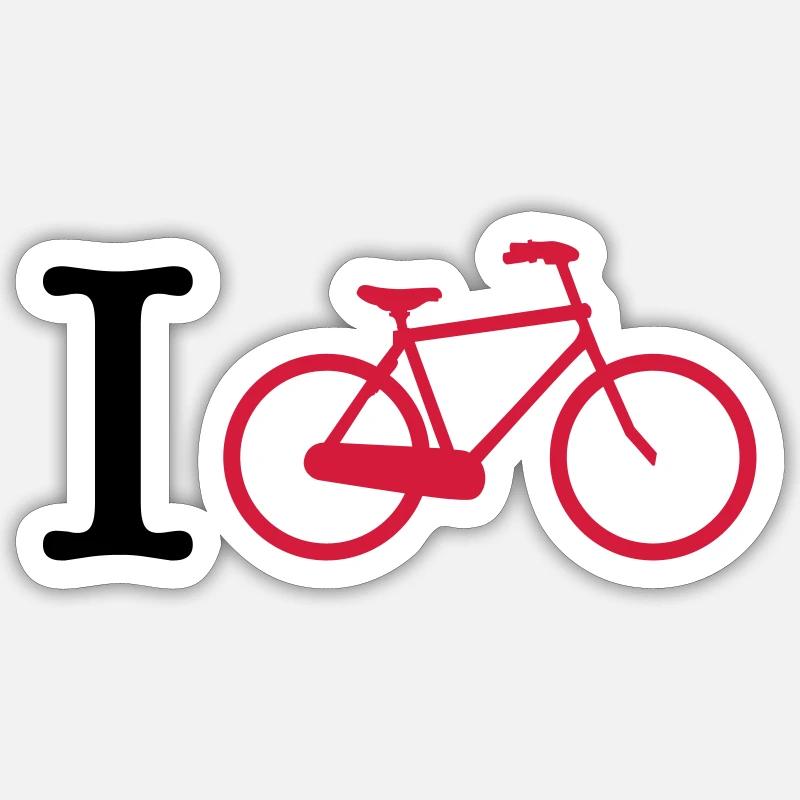 cycling - Sticker size S (10 x 10 cm) - white matte