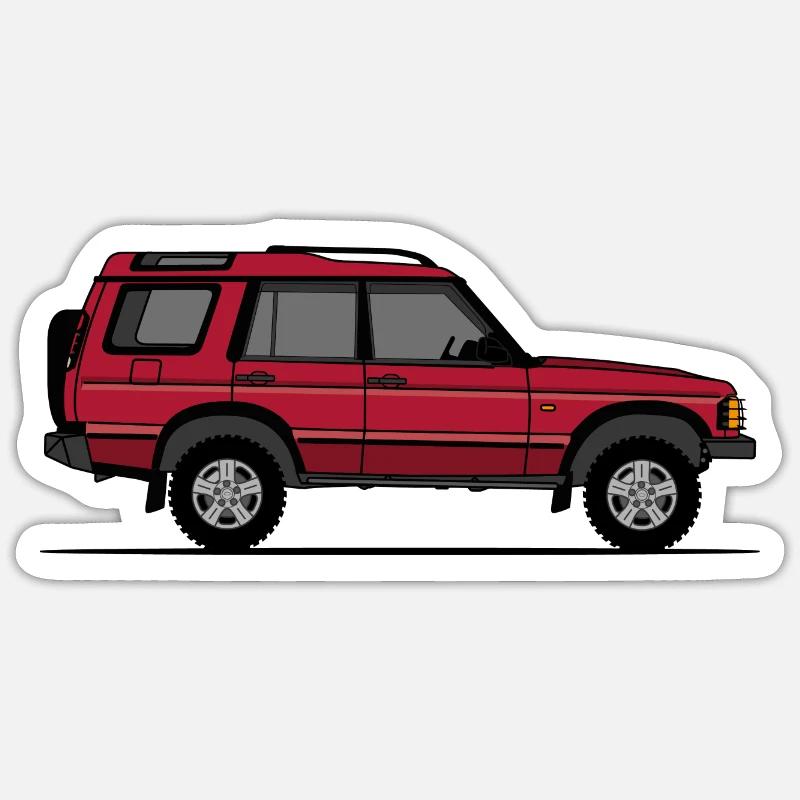 Discovery 2 Red Sticker size S (10 x 10 cm)