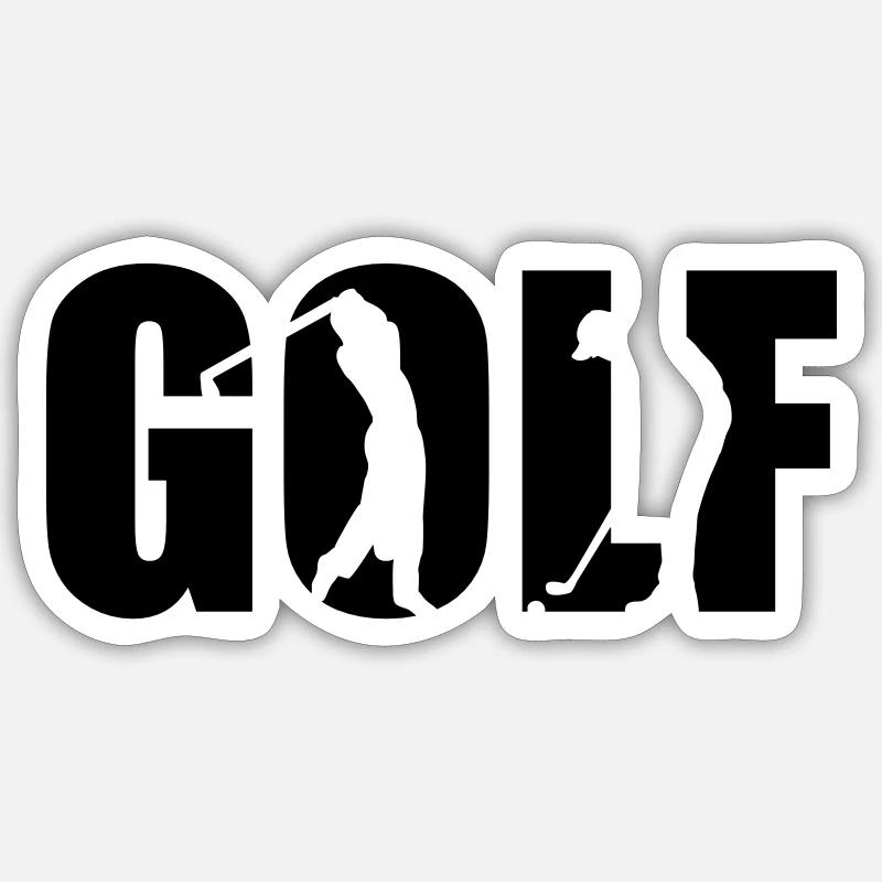 Golf - Sticker size S (10 x 10 cm) - white matte