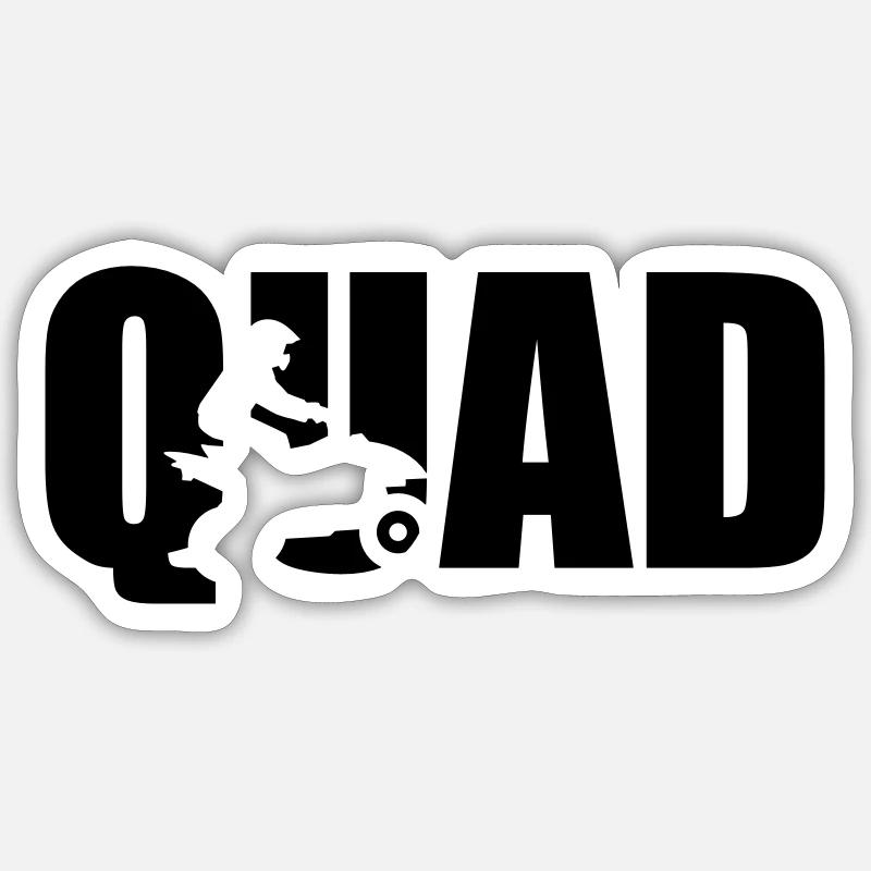 Quad - Sticker size S (10 x 10 cm) - white matte
