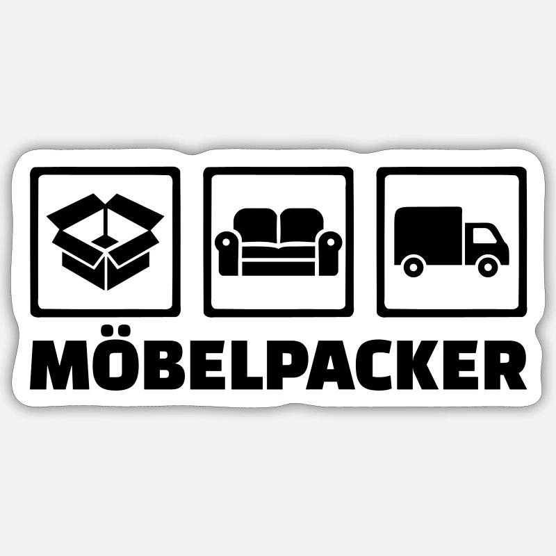 Möbelpacker Sticker Größe S (10 x 10 cm)