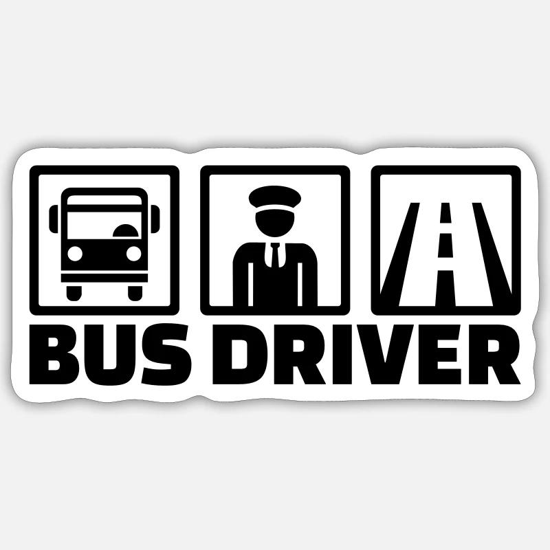 Bus driver Sticker size S (10 x 10 cm)