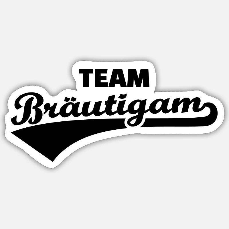 Team Bräutigam - Sticker Größe S (10 x 10 cm) - Mattweiß
