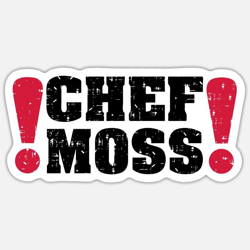 chef de cuisine - Sticker taille S (10 x 10 cm) - blanc mat
