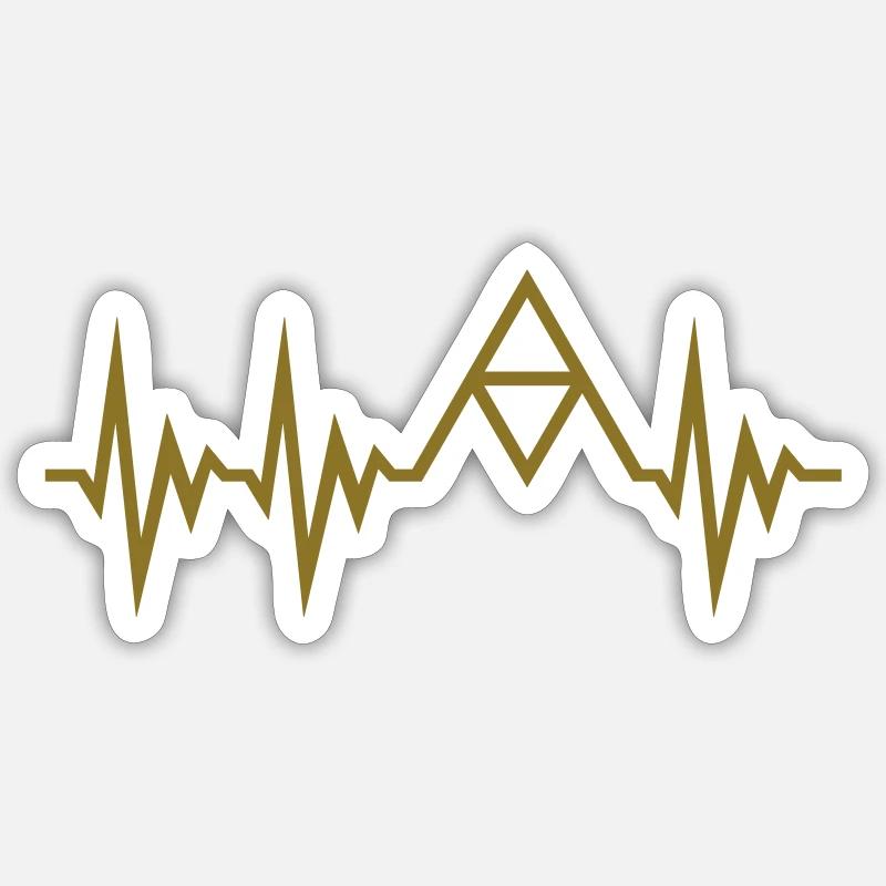 Triangle Beat - Sticker taille S (10 x 10 cm) - blanc mat