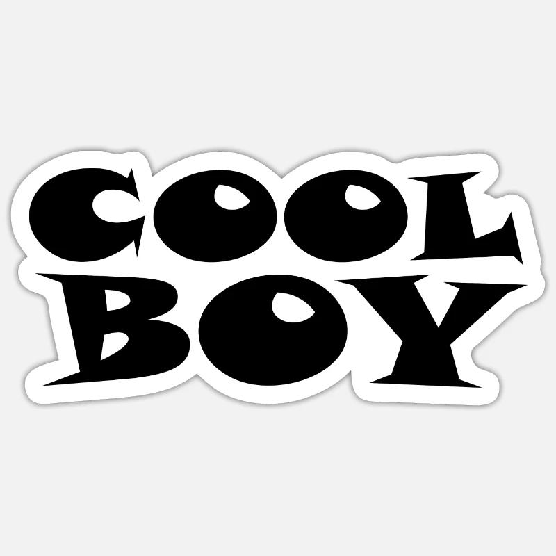 Cool Boy - Cool boy - Sticker size S (10 x 10 cm) - white matte