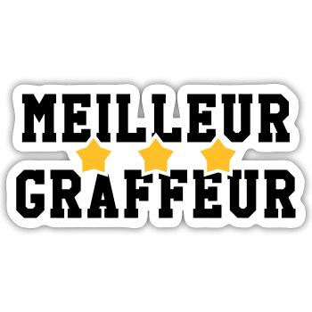 Graffiti / Tag / Writer / Street Art - Sticker taille S (10 x 10 cm) - blanc mat - Devant