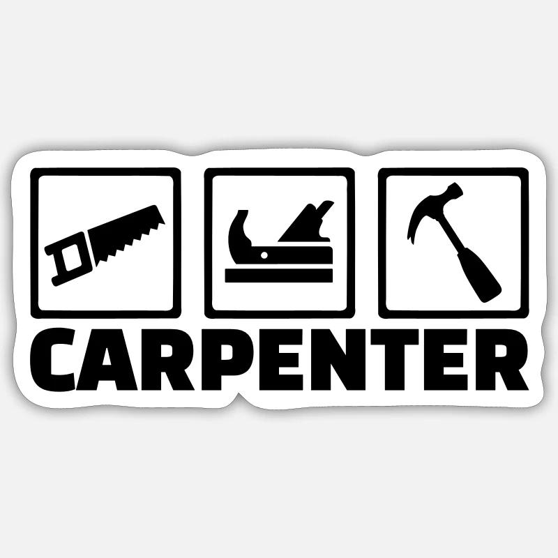 Zimmermann Sticker Größe S (10 x 10 cm)