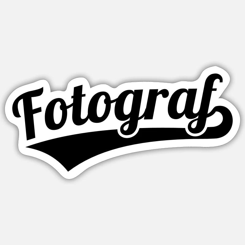 Fotograf - Sticker Größe S (10 x 10 cm) - Mattweiß