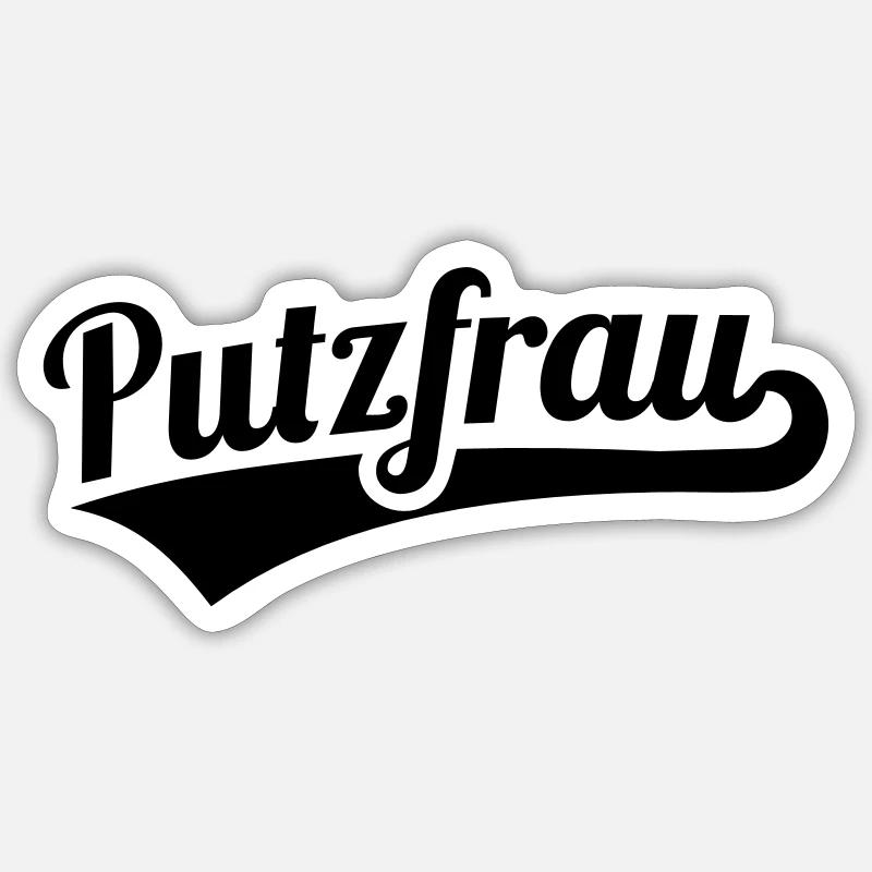 Putzfrau Sticker Größe S (10 x 10 cm)