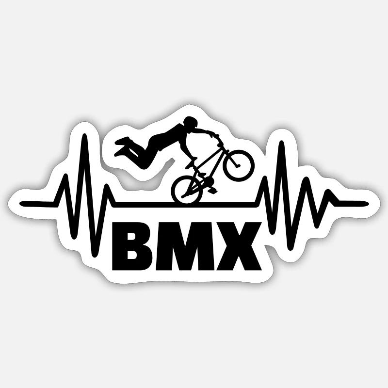 BMX - Sticker size S (10 x 10 cm) - white matte