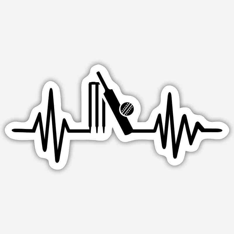 Cricket - Sticker Größe S (10 x 10 cm) - Mattweiß