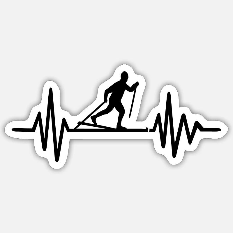 Langlauf Sticker Größe S (10 x 10 cm)