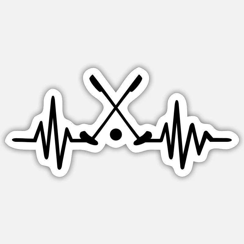 Minigolf - Sticker Größe S (10 x 10 cm) - Mattweiß