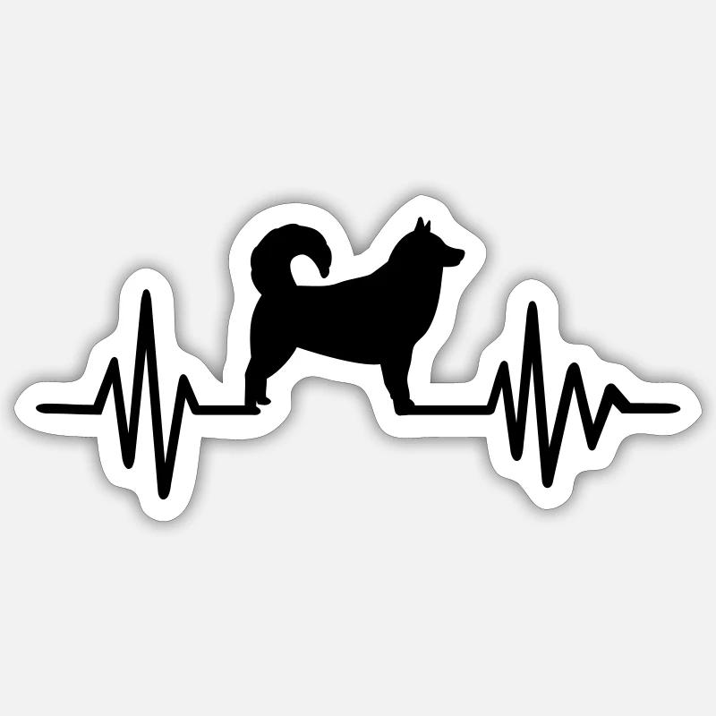 Alaskan Malamute - Sticker taille S (10 x 10 cm) - blanc mat
