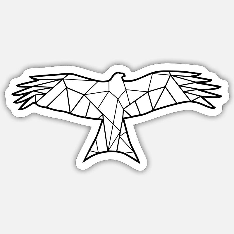 Oiseau poly Sticker taille S (10 x 10 cm)