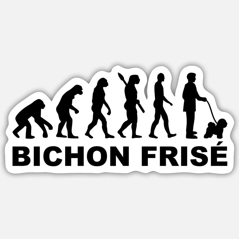Bichon Frise - Sticker Größe S (10 x 10 cm) - Mattweiß