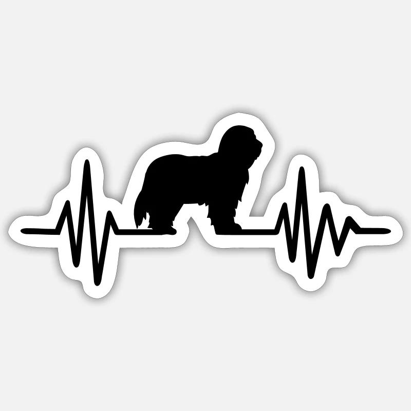 Bearded Collie Sticker taille S (10 x 10 cm)