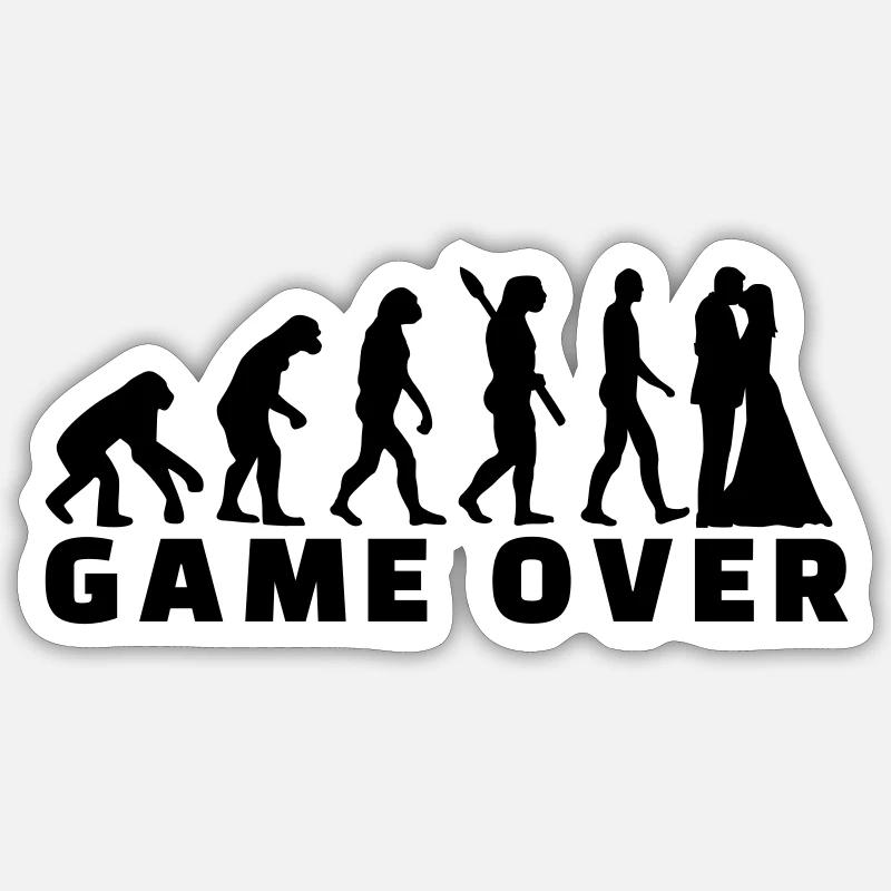 célibataire - Sticker taille S (10 x 10 cm) - blanc mat