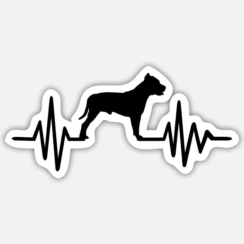 Pit Bull Terrier - Sticker size S (10 x 10 cm) - white matte