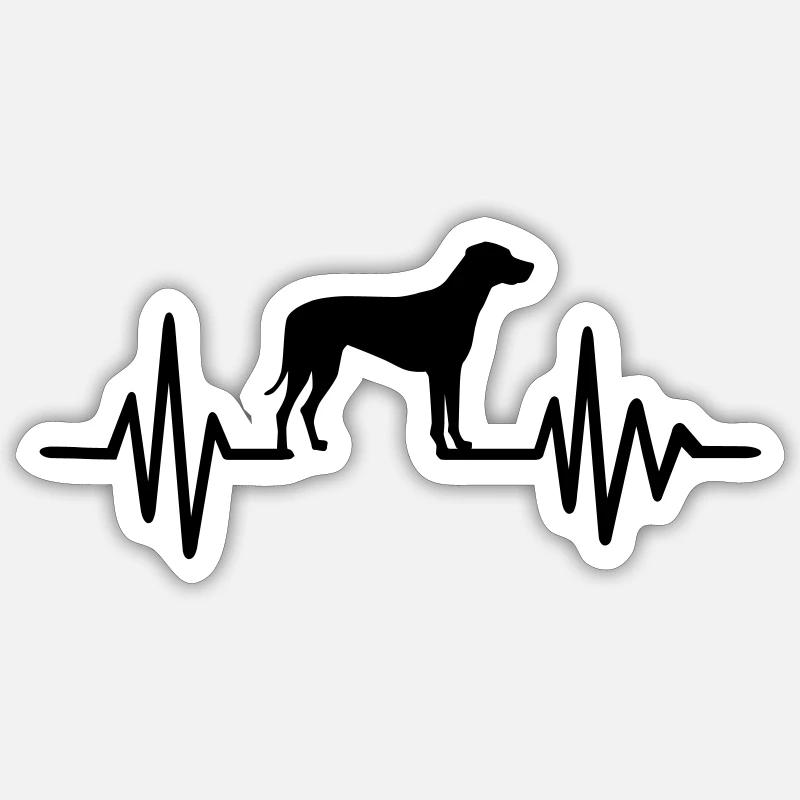 Rhodesian Ridgeback - Sticker Größe S (10 x 10 cm) - Mattweiß