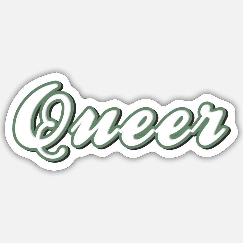 Design queer discret Sticker taille S (10 x 10 cm)