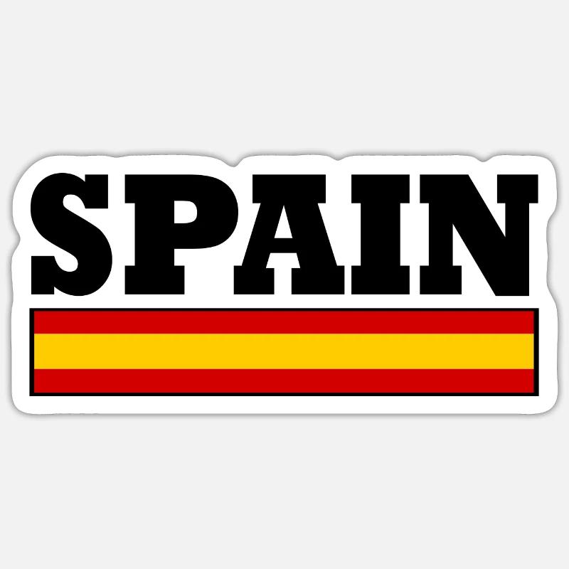 Spanien Flagge - Sticker Größe S (10 x 10 cm) - Mattweiß