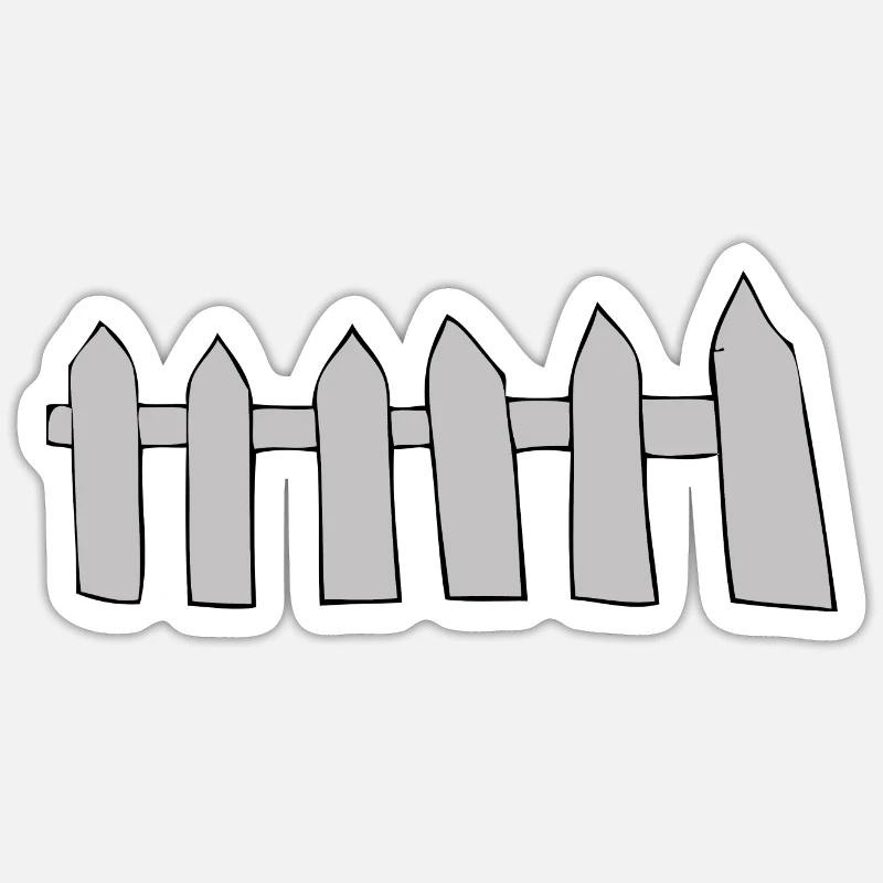 clôture - Sticker taille S (10 x 10 cm) - blanc mat