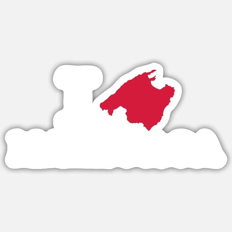 Majorque - Sticker taille S (10 x 10 cm) - blanc mat