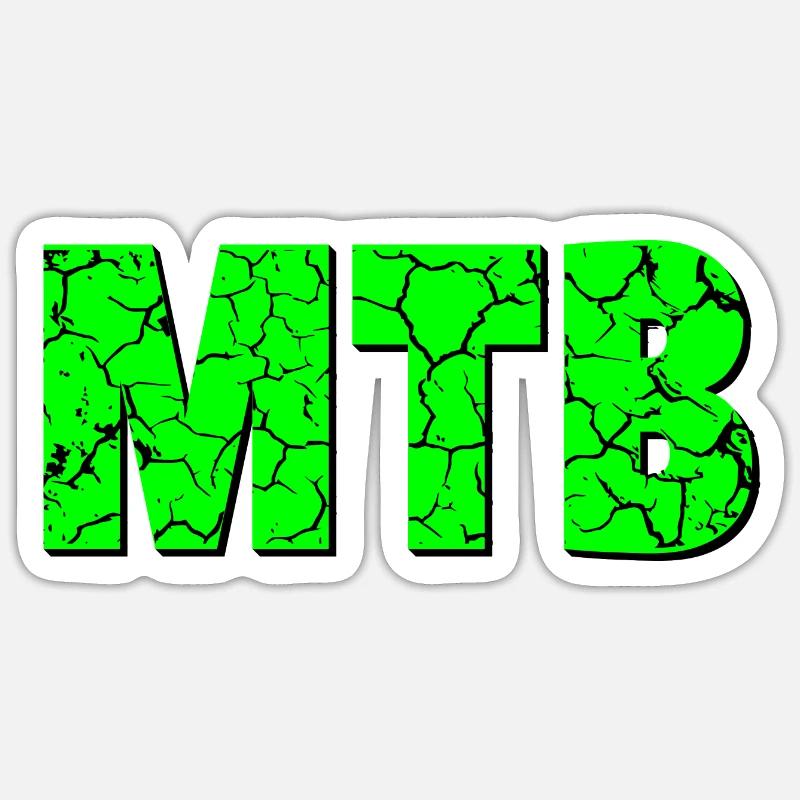 VTT - Sticker taille S (10 x 10 cm) - blanc mat