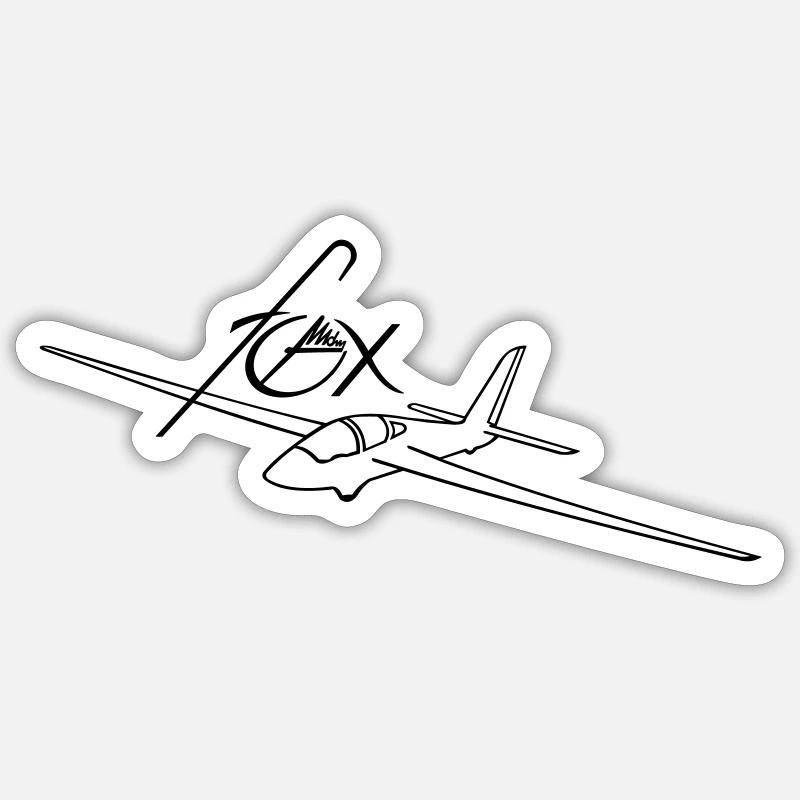 MDM Fox - Sticker taille S (10 x 10 cm) - blanc mat