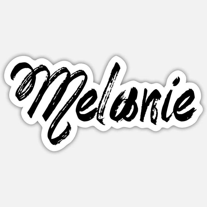Melanie - Sticker Größe S (10 x 10 cm) - Mattweiß