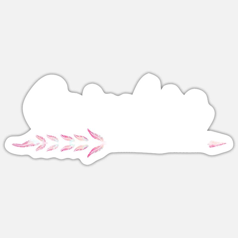 Grèce Conception de flèche grecque - Sticker taille S (10 x 10 cm) - blanc mat