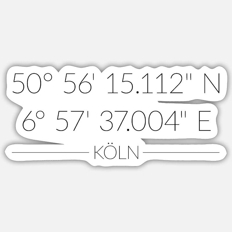 Cologne Coordinates Sticker size S (10 x 10 cm)