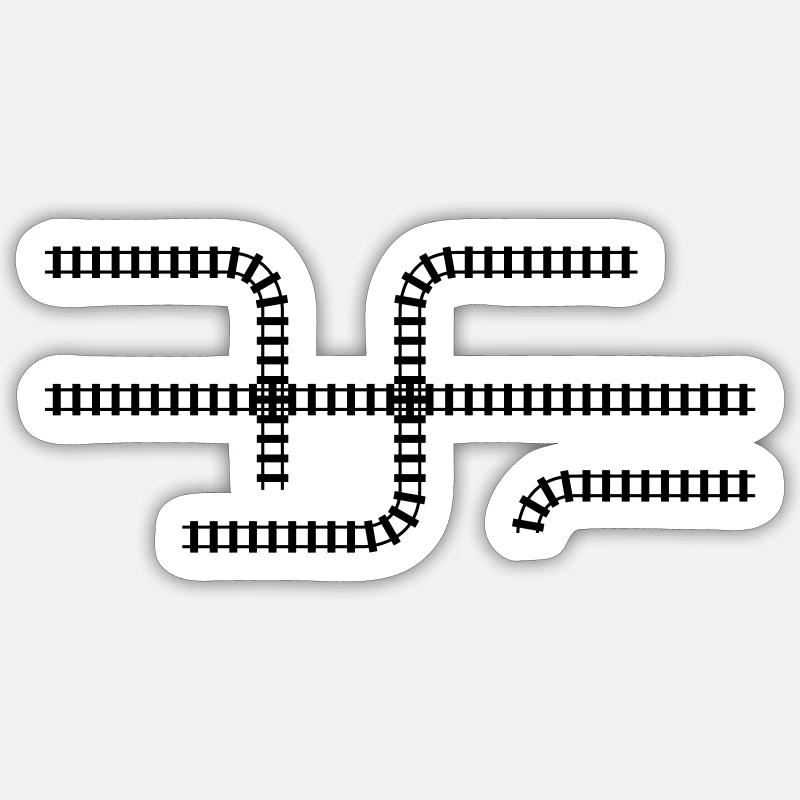 Train tracks Sticker size S (10 x 10 cm)