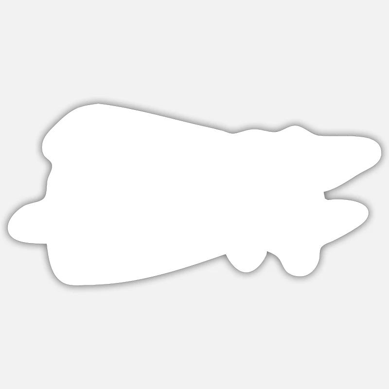 Biplan historique - Sticker taille S (10 x 10 cm) - blanc mat