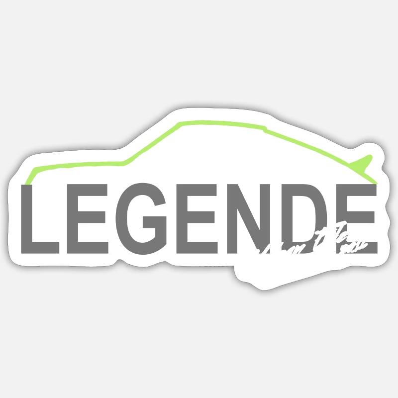 Legende Luftgekühlt - Sticker Größe S (10 x 10 cm) - Mattweiß