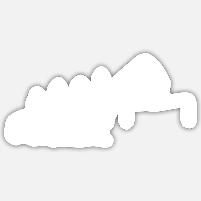 Reckturnen Turnen Reck Evolution - Sticker taille S (10 x 10 cm) - blanc mat