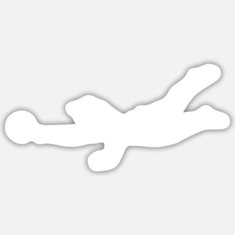 Beach-volley - Sticker taille S (10 x 10 cm) - blanc mat