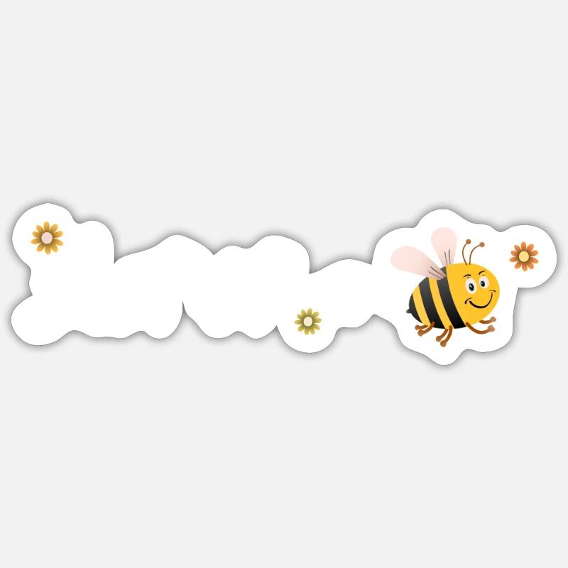 Let it be bee bee - Sticker size S (10 x 10 cm) - white matte