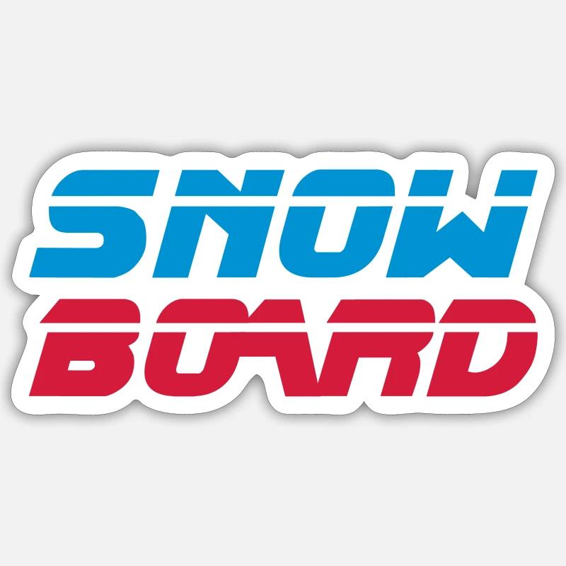 Snowboard - Sticker taille S (10 x 10 cm) - blanc mat