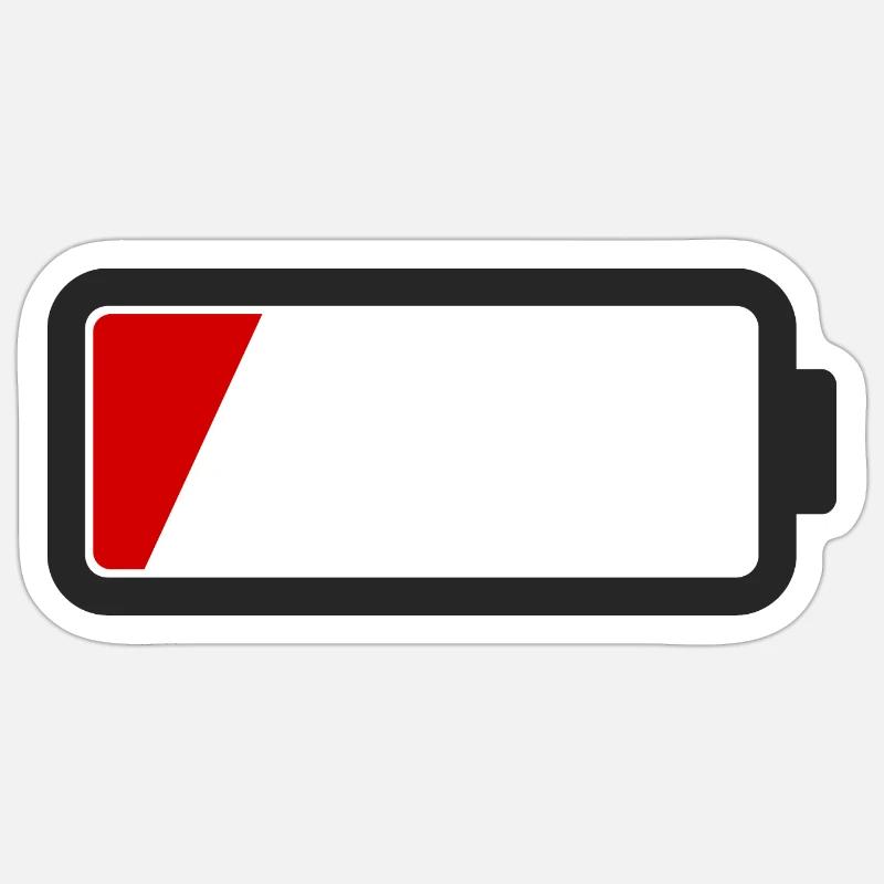 battery empty Sticker size S (10 x 10 cm)