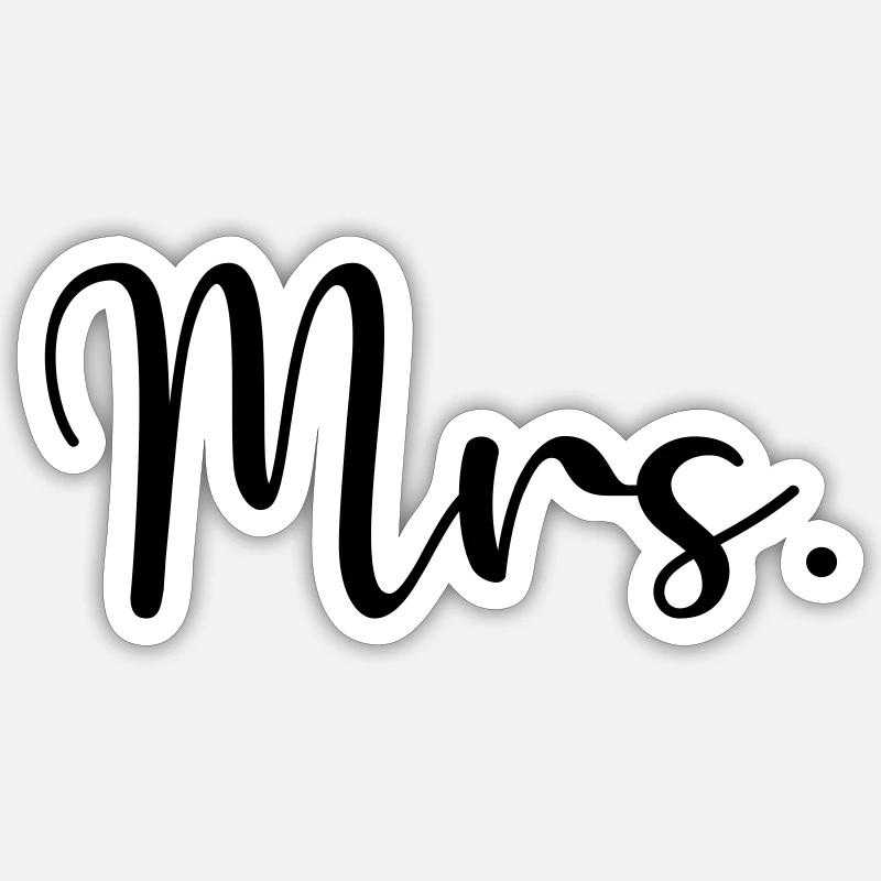 Mrs. Sticker size S (10 x 10 cm)
