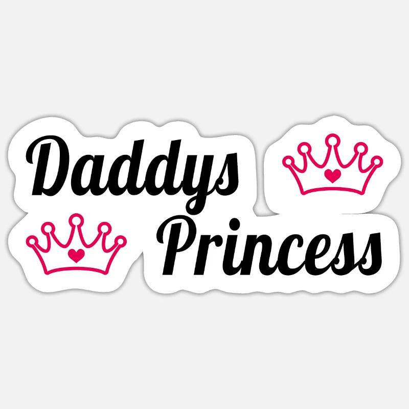 la princesse de papa - Sticker taille S (10 x 10 cm) - blanc mat